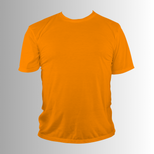 Men's Solid Orange Cotton T-Shirt