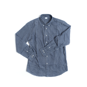 Men’s Blue & White Checkered Shirt