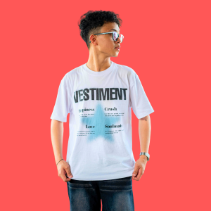 White Printed Oversized T-Shirt