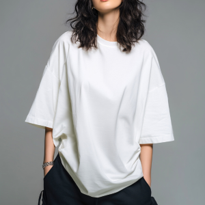 Women's Oversized White Cotton T-Shirt
