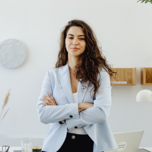 Women's Light Blue Formal Blazer