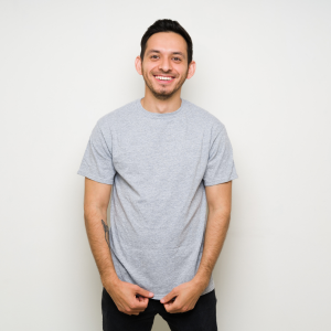 Light Grey Casual Cotton T-Shirt for Men – Regular Fit