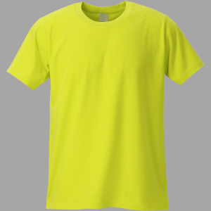 Neon Yellow Cotton T-Shirt for Men